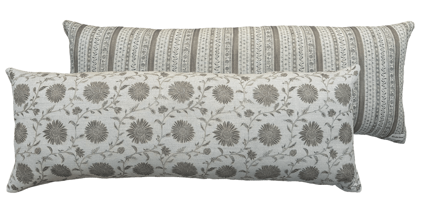 MOONPENNY/DAISY CHAIN CLAY ~ LUMBAR CUSHION