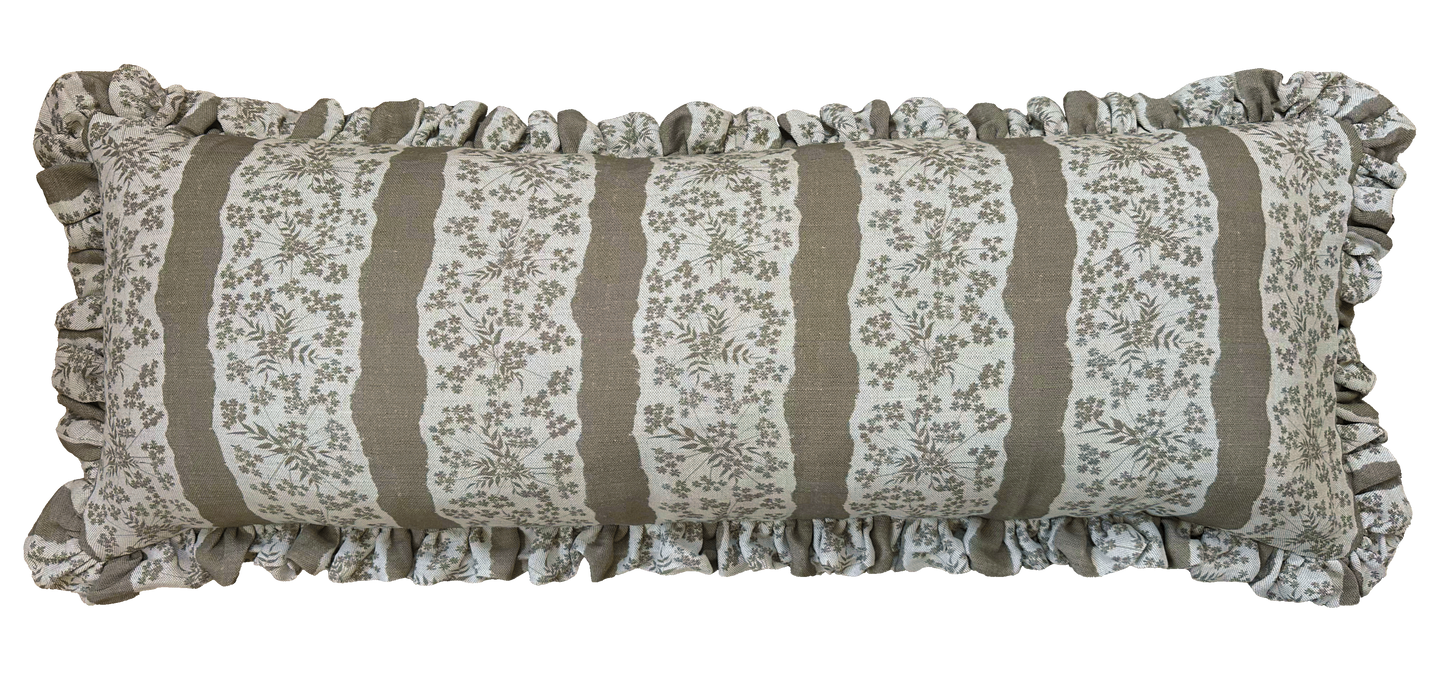 FAIRYLACE CLAY ~ LUMBAR RUFFLE CUSHION