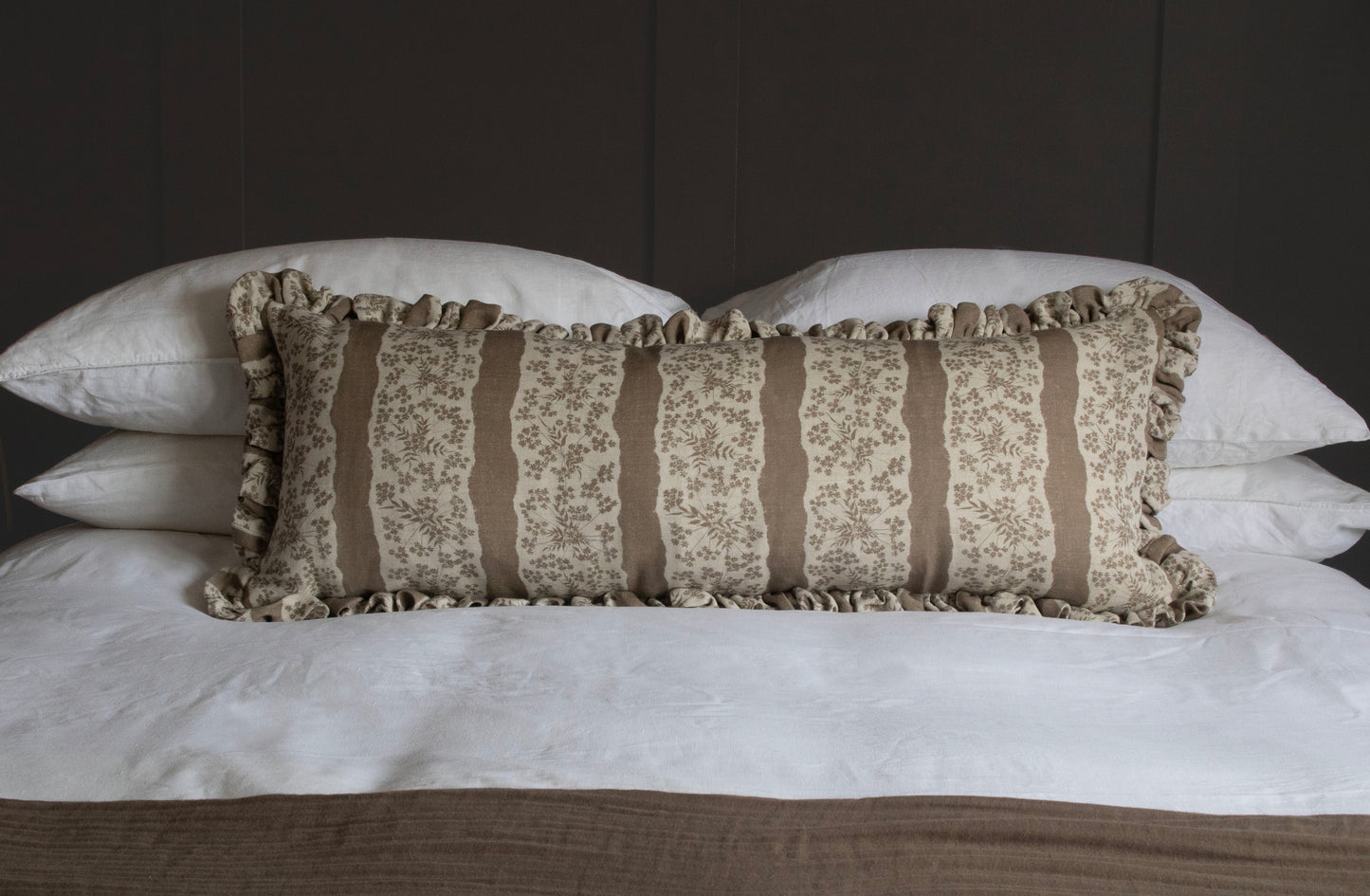 FAIRYLACE CLAY ~ LUMBAR RUFFLE CUSHION