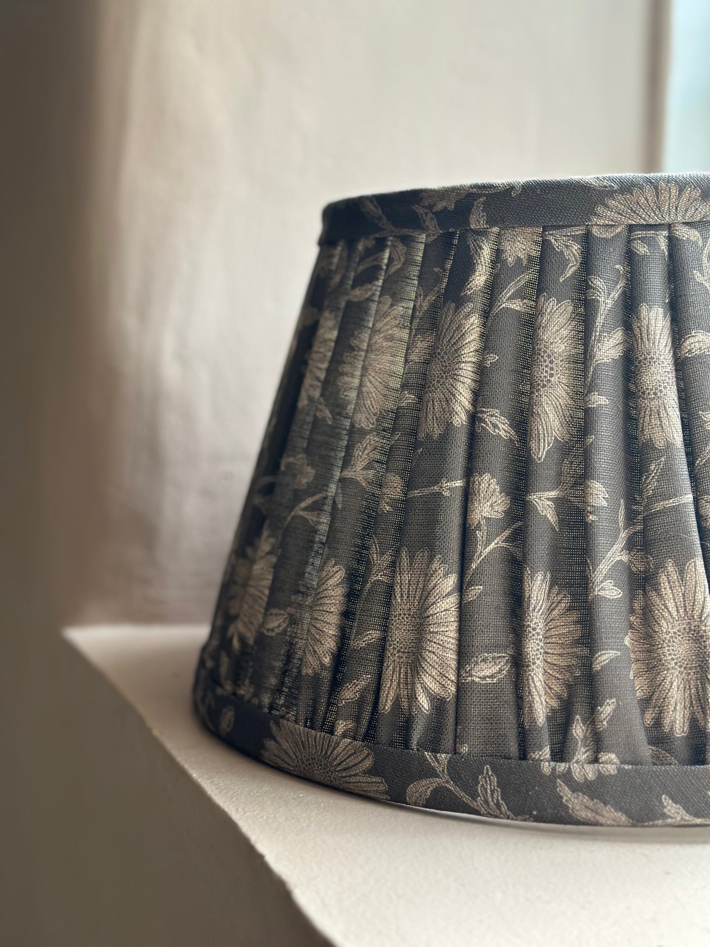 14" SOFT GATHERED LAMPSHADE ~ MOONPENNY WALNUT