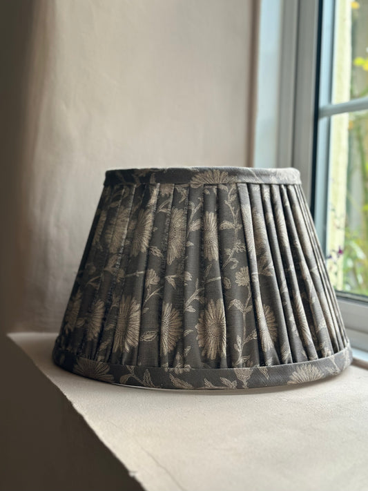 14" SOFT GATHERED LAMPSHADE ~ MOONPENNY WALNUT