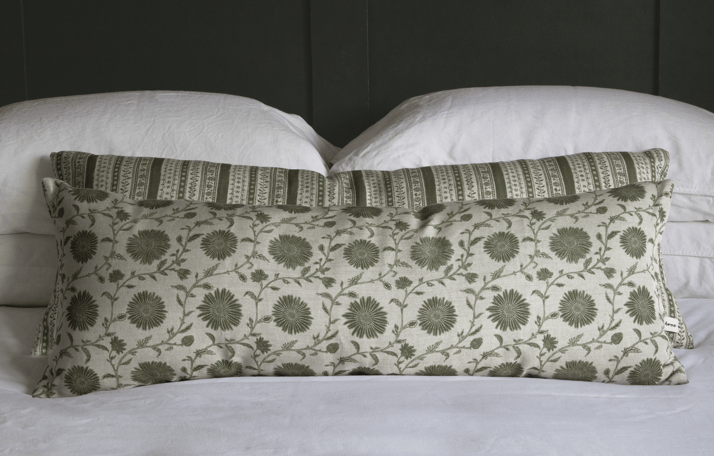 MOONPENNY/DAISY CHAIN MOSS ~ LUMBAR CUSHION