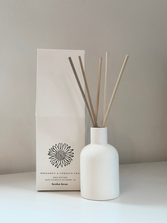 CERAMIC DIFFUSER ~ BERGAMOT & TOBACCO LEAF