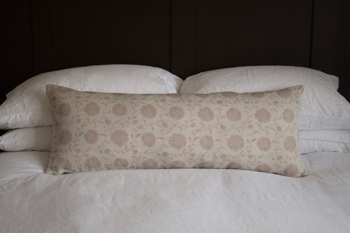 MOONPENNY/DAISY CHAIN PEACH BLOSSOM ~ LUMBAR CUSHION