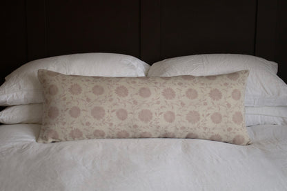 MOONPENNY/DAISY CHAIN PEACH BLOSSOM ~ LUMBAR CUSHION