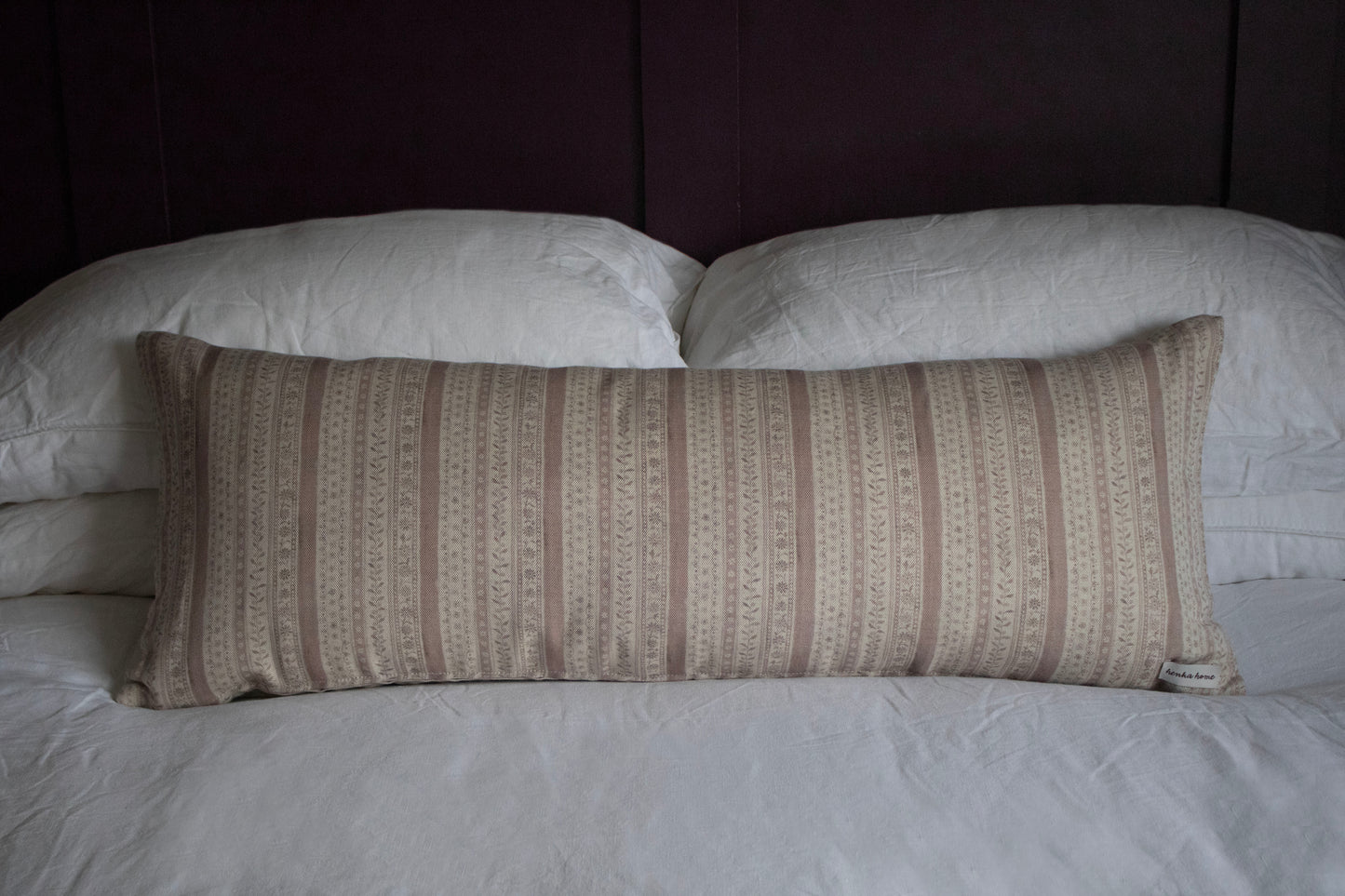 MOONPENNY/DAISY CHAIN PEACH BLOSSOM ~ LUMBAR CUSHION