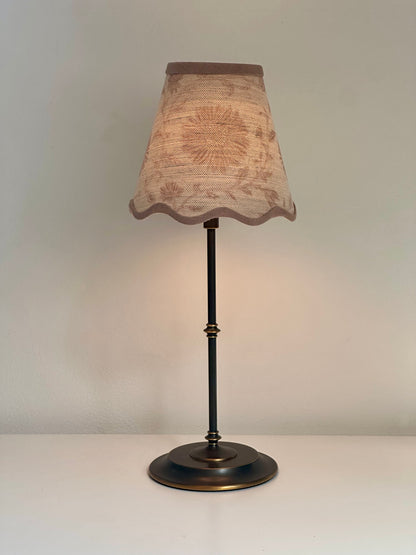 SCALLOP TRIM CANDLE CLIP LAMPSHADE ~ MOONPENNY PEACH BLOSSOM
