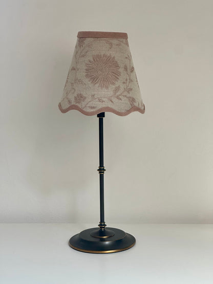 SCALLOP TRIM CANDLE CLIP LAMPSHADE ~ MOONPENNY PEACH BLOSSOM