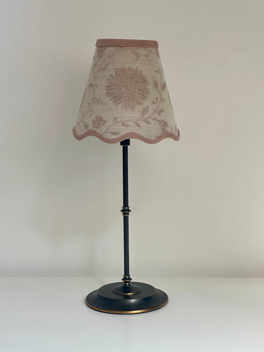 SCALLOP TRIM CANDLE CLIP LAMPSHADE ~ MOONPENNY PEACH BLOSSOM