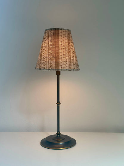 CANDLE CLIP LAMPSHADE WITH TRIM ~ DAISY CHAIN CLAY