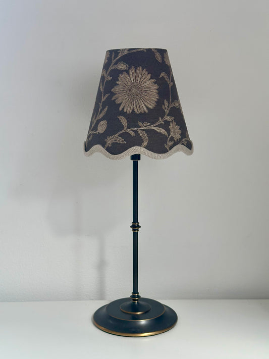 SCALLOP TRIM CANDLE CLIP LAMPSHADE ~ MOONPENNY WALNUT