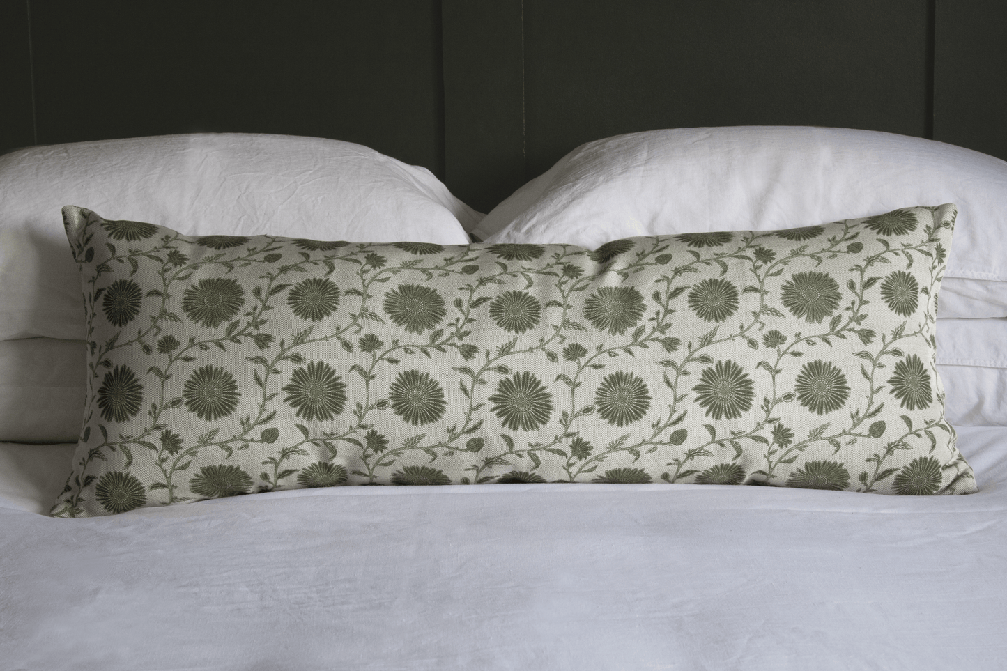 MOONPENNY/DAISY CHAIN MOSS ~ LUMBAR CUSHION