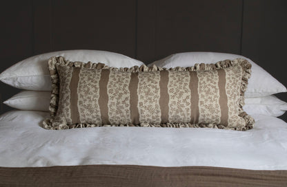 FAIRYLACE CLAY ~ LUMBAR RUFFLE CUSHION