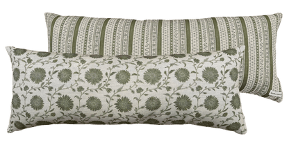MOONPENNY/DAISY CHAIN MOSS ~ LUMBAR CUSHION