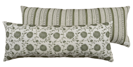 MOONPENNY/DAISY CHAIN MOSS ~ LUMBAR CUSHION