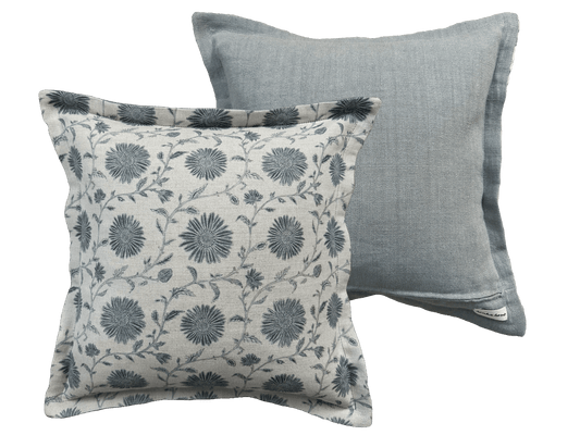 MOONPENNY FLAX FLOWER ~ SQUARE CUSHION