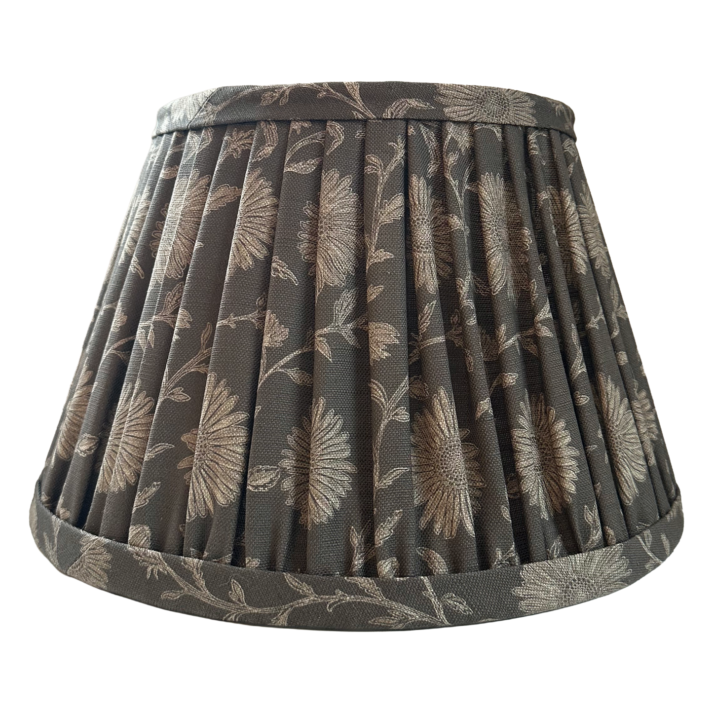 14" SOFT GATHERED LAMPSHADE ~ MOONPENNY WALNUT