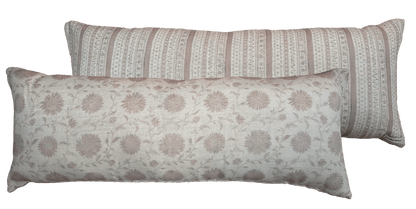 MOONPENNY/DAISY CHAIN PEACH BLOSSOM ~ LUMBAR CUSHION