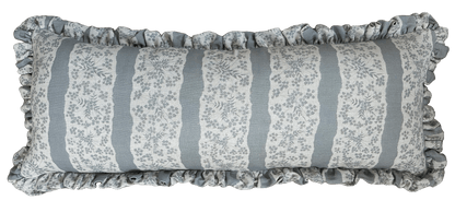 FAIRYLACE FLAX FLOWER ~ LUMBAR RUFFLE CUSHION