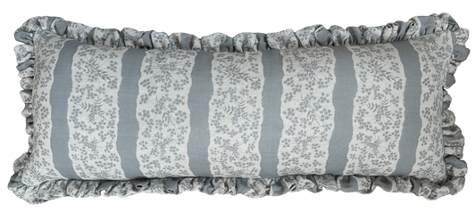 FAIRYLACE FLAX FLOWER ~ LUMBAR RUFFLE CUSHION